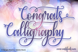 Congrats Calligraphy Font for Web Design